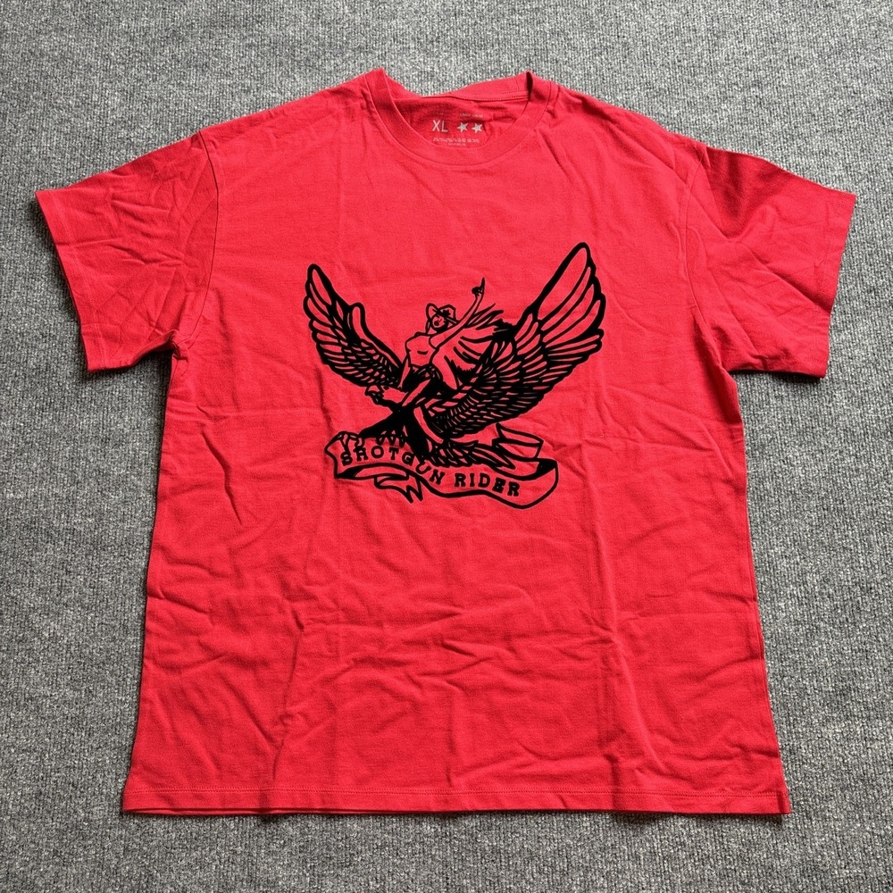 Beyonce Cowboy Carter Shirt Shotgun Rider Size XL Red Black Act ii Velvet Logo